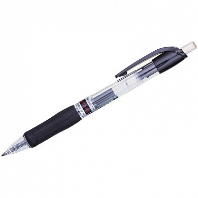 Ручка гелевая автоматическая Crown "CEO Jell" черная, 0,7мм, грип (арт. AJ-5000R)
