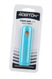 Внешний аккумулятор Robiton Power Bank Li3.4 IRIS, 3350 мАч, голубой (арт. 612668)