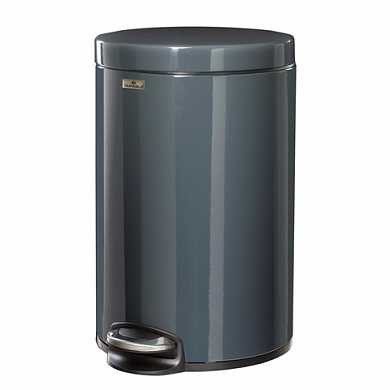 Ведро-контейнер для мусора (урна) с педалью DURABLE, 12 л, темно-серое, 3411-58 (арт. 603595)