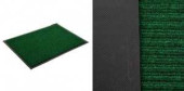 Коврик придверный Vortex, влаговпитывающий, ребристый, 50х80см, высота ворса 0.5см, п/э, подложка ПВХ, зеленый, 22085 (арт. 637309)