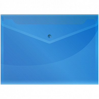 Папка-конверт на кнопке OfficeSpace А4, 150мкм, синяя (арт. Fmk12-5 / 220897)