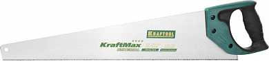 Ножовка "KraftMax" UNIVERSAL, универсальный точный рез, универсальный мелкий закаленный зуб, 9/10 TPI, 550мм, KRAFTOOL (арт. 15223-55)