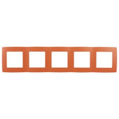 ЭРА 12 рамка, СУ, 5 мест., оранжевый, 12-5005-22, Б0019419 (арт. 661470)