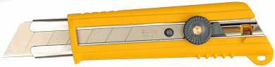 Нож OLFA с выдвижным лезвием, с противоскользящим покрытием, фиксатор, 25мм (арт. OL-NH-1)
