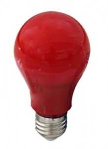 Лампа светодиодная Ecola A60 E27 12W, красная, 360°, 110x60, K7CR12ELY (арт. 631326)