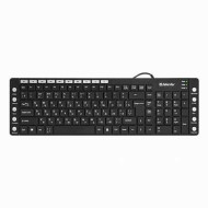 Клавиатура проводная DEFENDER OfficeMate MM-810 RU, USB, 104 клавиши + 20 дополнительных клавиш, мультимедийная, черная, 45810 (арт. 512061)