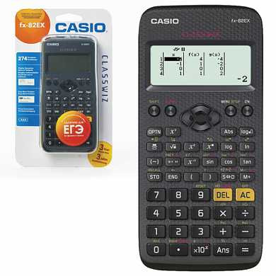 Калькулятор CASIO инженерный FX-82EX-S-EH-V, 274 функции, питание от батареи, 166х77 мм, блистер, сертифицирован для ЕГЭ (арт. 250396)