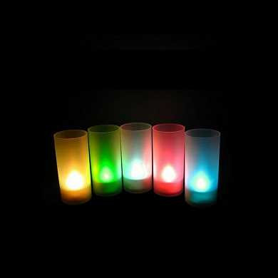 Светодиодная свеча LED Candle в стакане (арт. 072:G)