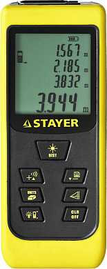 Дальномер STAYER "MASTER" MAX-Control лазерный, 2 точки отсчета, дальность 50м, точность 2мм (арт. 34957)