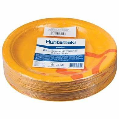 Одноразовые тарелки "Хухтамаки", комплект 50 шт., картон, диаметр 230 мм, "Whizz", для холодного/горячего (арт. 602322)