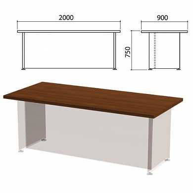 Столешница стола письменного "Приоритет", 2000х900х750 мм, ноче милано, К-905 (арт. 640392)