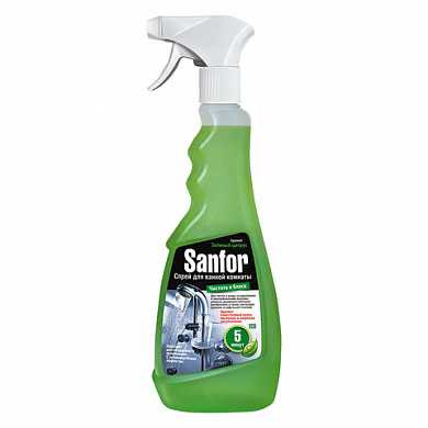 Средство для чистки ванн и душевых 500 г, SANFOR (Санфор), распылитель, 3016 (арт. 601963)