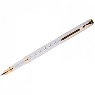 Ручка перьевая Delucci "Celeste", черная, 0,8мм, цвет корпуса - серебро, подарочный футляр (арт. CPs_81913)