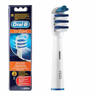 Насадки для электрической зубной щетки ORAL-B (Орал-би) TriZone EB30, комплект 2 шт. (арт. 603242) купить в интернет-магазине ТОО Снабжающая компания от 9 212 T, а также и другие Электрические зубные щетки и насадки на сайте dulat.kz оптом и в розницу