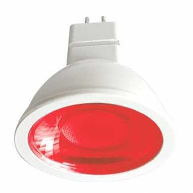 Лампа светодиодная Ecola MR16 GU5.3 220V 4.2W, прозрачная, стекло, красная, 47x50, M2CR42ELT (арт. 583697)