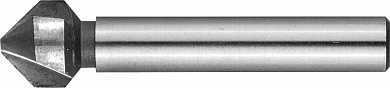 Зенкер ЗУБР "ЭКСПЕРТ" конусный с 3-я реж. кромками, сталь P6M5, d 12,4х56мм, цилиндрич.хв. d 8мм, для раззенковки М6 (арт. 29730-6)