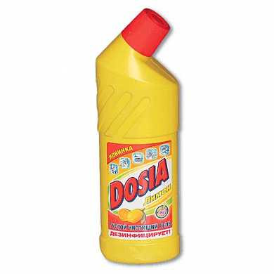 Чистящее средство 750 мл, DOSIA (Дося) "Лимон", для сантехники, дезинфицирующий и отбеливающий эффект, гель (арт. 600345)