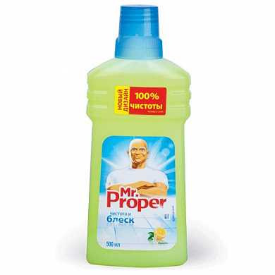 Средство для мытья пола и стен 500 мл, MR.PROPER (Мистер Пропер) "Лимон" (арт. 600326)