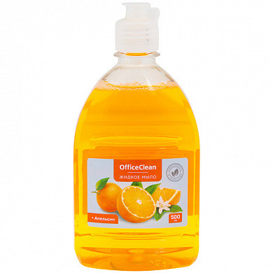 Мыло жидкое OfficeClean "Апельсин", пуш-пул, 500мл (арт. 230176)