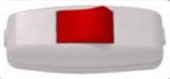 Lezard Перекл. Бра 6А 250В (Абс-Пластик, Бело-Красный) 715-1101-611 (арт. 379011)