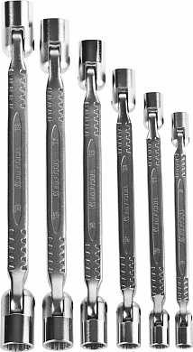 Набор шарнирных гаечных ключей двусторонних 6 шт, 8 - 19 мм, KRAFTOOL (арт. 27211-H6_z01)