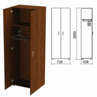 Шкаф для одежды "Приоритет", 720х438х2000 мм, ноче милано (КОМПЛЕКТ) (арт. 980372)