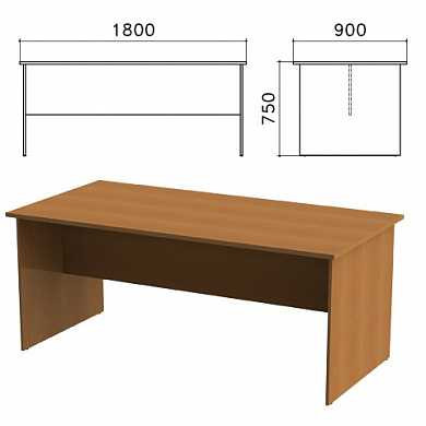 Стол для переговоров "Монолит", 1800х900х750 мм, цвет орех гварнери, СМ18.3 (арт. 640111)