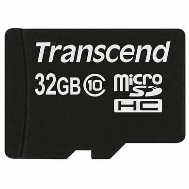 Карта памяти micro SDHC, 32 GB, TRANSCEND Premium 200x, UHS-I U1, 30 Мб/сек. (class 10), TS32GUSDC10 (арт. 512335)