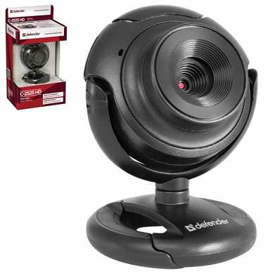 Веб-камера DEFENDER C-2525HD, 2 Мп, микрофон, USB 2.0, регулируемое крепление, черная, 63252 (арт. 353453)