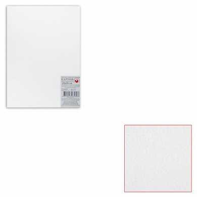 Белый картон грунтованный для живописи, 25х35 см, толщина 2 мм, акриловый грунт, двусторонний (арт. 126570)