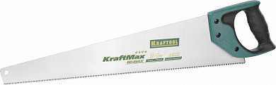 Ножовка универсальная (пила) KRAFTOOL "KraftMax-9" 9TPI, 550мм, 3D зуб, точный рез вдоль и поперек всех видов материалов, средних и мелких заготовок (арт. 15220-55)