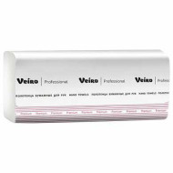 Полотенца бумажные 200 шт., VEIRO (Система H3), комплект 20 шт., Premium, 2-слойные, белые, 21х21,6, V, KV306 (арт. 129536)