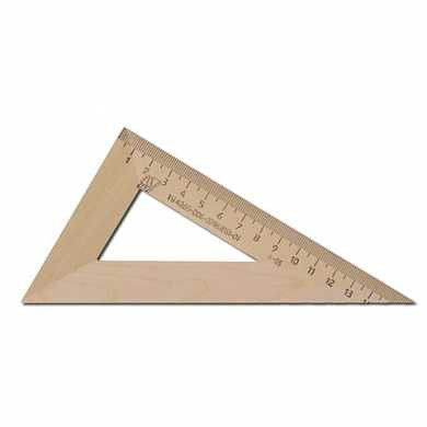Треугольник деревянный, угол 30, 16 см, УЧД, с 139 (арт. 210156)