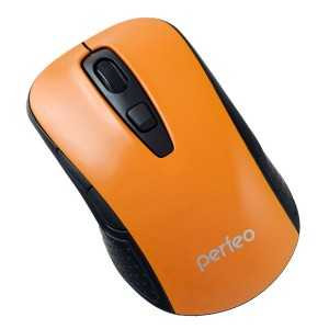 Мышь Perfeo CLICK, беспроводная, оптическая, 4 кнопки, 1000-1600dpi, USB, питание 1хAA, оранжевый, PF-966-OR (арт. 654900)