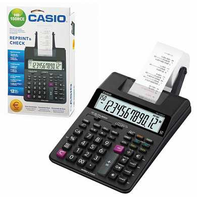 Калькулятор CASIO печатающий HR-150RCE-WA, 12 разрядов HR-150RCE-WA-EC (арт. 250406) купить в интернет-магазине ТОО Снабжающая компания от 35 378 T, а также и другие Калькуляторы печатающие на сайте dulat.kz оптом и в розницу
