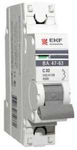 Ekf Proxima Автоматический Выкл. Ва 47-63 1P 32А 4,5Ka Х-Ка В Mcb4763-1-32В-Pro (арт. 461798)