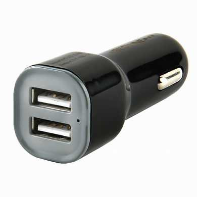 Зарядное устройство автомобильное, RED LINE AC-1A, кабель для IPhone (iPad) 1м, 2 порта USB, выходной ток 1 А, черное, УТ000012245 (арт. 453440)
