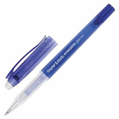 Ручка стираемая гелевая PAPER MATE "Erasable Gel", корпус синий, узел 0,7 мм, линия 0,5 мм, синяя, 1994724 (арт. 142649)