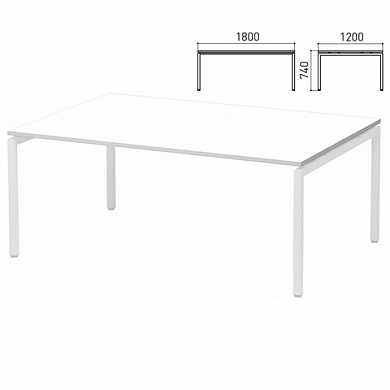 Столешница стола для переговоров "Старк", 1800х1200х740 мм, белый, 401901-290 (арт. 640898)
