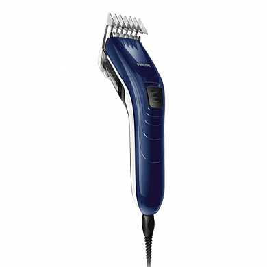 Машинка для стрижки волос PHILIPS QC5125/15, 10 установок длины, сеть, синяя (арт. 452502)