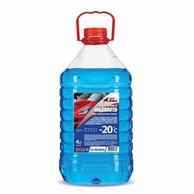 Жидкость незамерзающая 4 л, AUTO EXPRESS, до -20°С, на основе изопропилового спирта (безопасная), ПЭТ, AE1120 (арт. 603561)