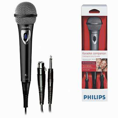 Микрофон PHILIPS SBCMD150/00, проводной, кабель 3 м, черный (арт. 512160)