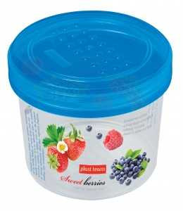 Банка Plast team Berry для хранения продуктов, 0.7л, с закручивающейся крышкой, синий, PT1128IML-BERRY (арт. 649529)