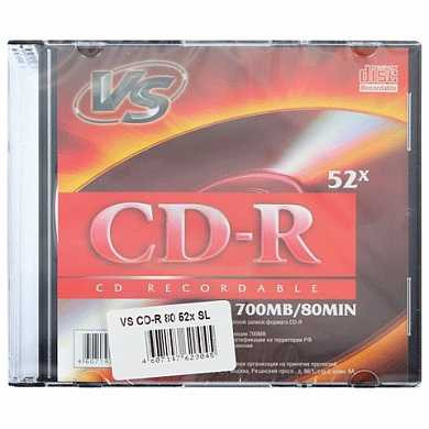 Диск CD-R VS, 700 Mb, 52x, Slim Case, VSCDRSL01 (арт. 511544)