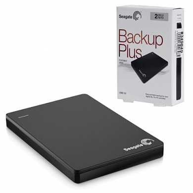 Диск жесткий внешний HDD SEAGATE "Original BackUp Plus", 2 TB, 2,5", USB 3.0, черный, STDR2000200 (арт. 511657)
