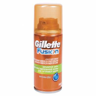 Гель для бритья 75 мл, GILLETTE (Жиллет) Fusion "Sensitive", для чувствительной кожи, для мужчин, GIL-81488346 (арт. 603800)