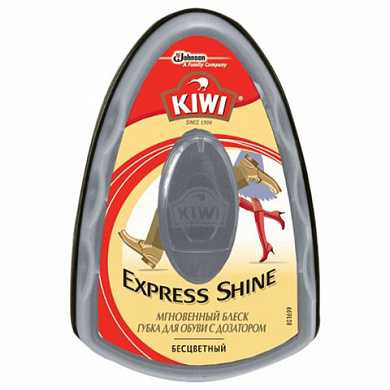 Губка для обуви KIWI "Express Shine", бесцветная, с дозатором, 644456 (арт. 605235)