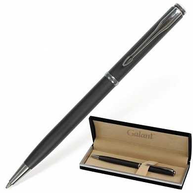 Ручка подарочная шариковая GALANT "Arrow Chrome Grey", корпус серый, хромированные детали, пишущий узел 0,7 мм, синяя, 140652 (арт. 140652)