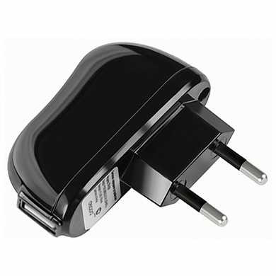 Зарядное устройство сетевое (220 В) DEPPA, 1 порт USB, выходной ток 2,1 А, черное, 23139 (арт. 453450)
