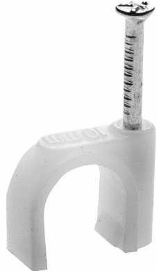 Скоба-держатель для круглого кабеля, с оцинкованным гвоздем, 12 мм, 60 шт, STAYER (арт. 4510-12)
